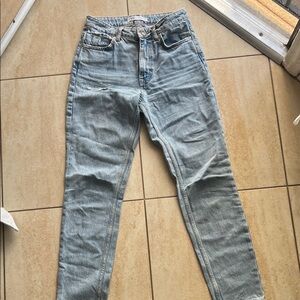 Zara Light Blue Denim Pants